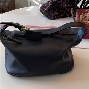 Coach black leather bag. Like new.